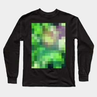 Mosaic of Summer Green Leafs Long Sleeve T-Shirt